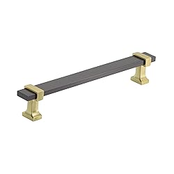 Amerock | Cabinet Pull | Black Chrome/Brushed Gold