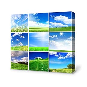 Blue Sky White Cloud Painting Wall Poster Decor...