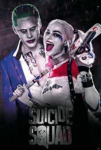 O-99058 Harley Quinn - The Joker - Suicide Squad 2016 - Wall Decoration Movie Poster Size 24"x35"inch. Rare New - Image Print Photo