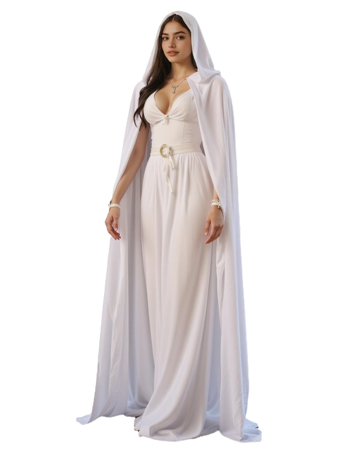 Photo 1 of *UNKNOWN SIZE* HOMELEX Black Witch Velvet Cloak Halloween Hooded Cape Queen King Robe Outfit Renaissance Medieval Costume