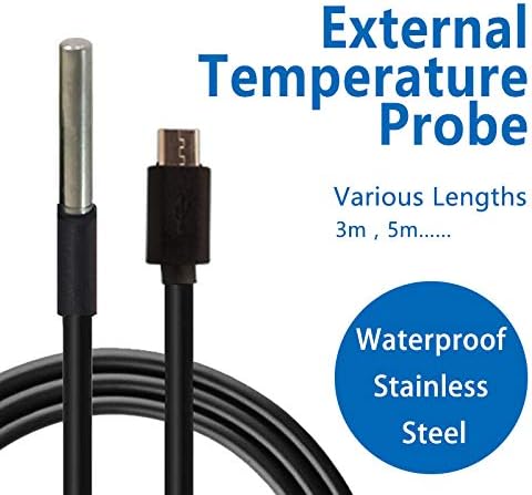UbiBot UB-DT-P1 Temperature Probe,Waterproof External Probe for Refrigerator,Remote Temperature Monitor for Hot Tub,Swimming Pool,-55 to 125 C,USB Connector (Matches with Ubibot WS1,WS1 Pro only) (5m) - Image 4