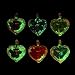 BodyJ4You 6PC Heart Pendant Glass Floral Necklace Glow in the Dark Glitter