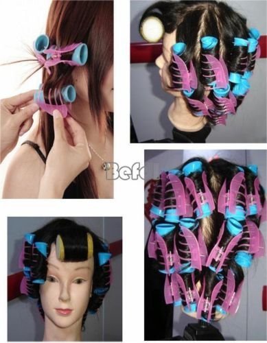 Boolavard TM 10pcs Shark Fins Waves of Curl Hair Rollers Hairpin with Clipper Curler