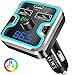 Bluetooth FM Transmitter for Car, Wireless FM Transmitter Radio Receiver Adapter Car Kit, with Dual USB & Type-C Charging Port, Music Player Support USB Drive & TF Card