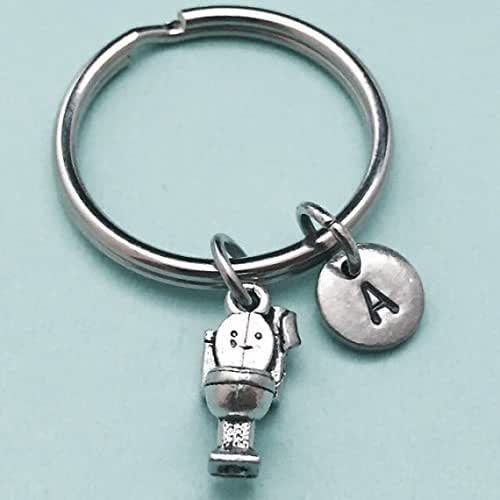 Toilet keychain, toilet charm, bathroom keychain