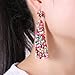 NLCAC Women's Beaded tassel alloy earrings Long Fringe Drop Earrings Dangle Confetti