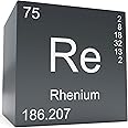 Moderock Rhenium Metal Elements Periodic Table, Mirror Finished Density Cubes Collection, Purity 99.99%, Weight 20.5g/0.72Oz (Re Cubic 10mm/0.39")