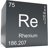 Moderock Rhenium Metal Elements Periodic Table, (Re Cubic 10mm/0.39") | Mirror Finished Density Cubes Collection, Purity 99.99%, Weight 20.3g/0.72Oz