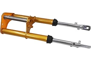 SILSCVTT 57CM Yellow Front Fork Set Suspension Shocks Replacement for Honda XR50 2000-2004, CRF50 2004-2014