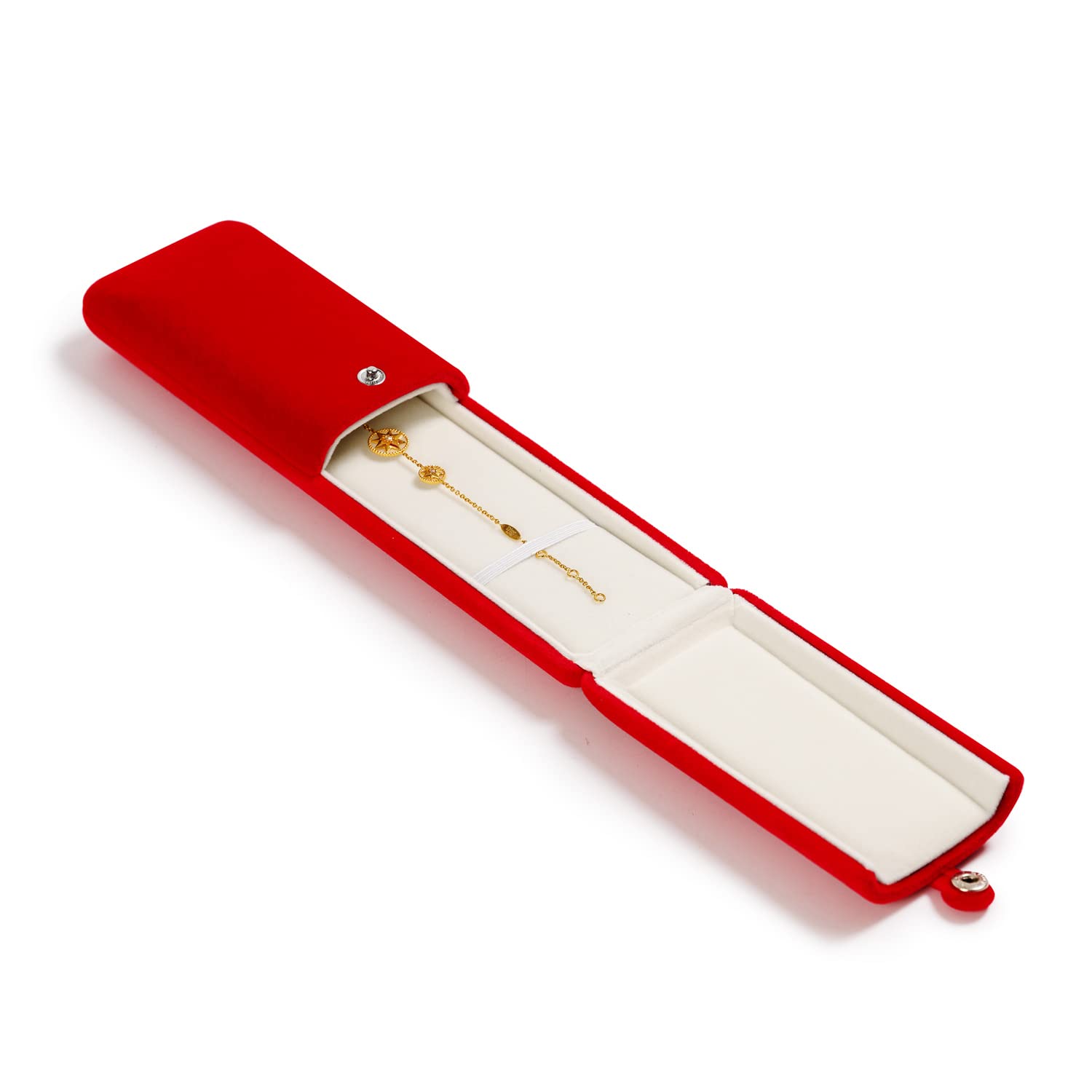 Oirlv Velvet Necklace Box Red Necklace Gift Box for Proposal, Birthday, Valentine's Day, Anniversary, Engagement