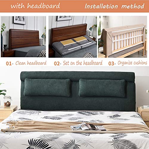 LIANGJUN Headboard Bed Backrest Cushion, Soft Case Upholstered