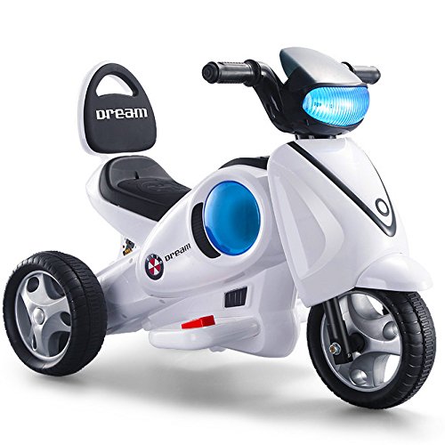 Unbekannt Elektro-Dreirad-Motorrad mit Licht & Soundeffekten / vorwärts & rückwärts