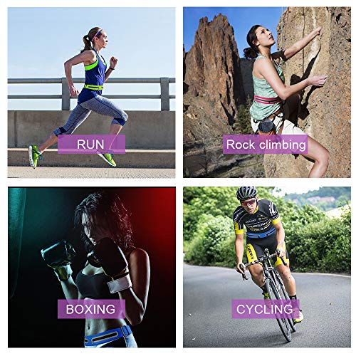 Boruizhen Slim Running Belt, Waterproof Fitness Waist Packs Adjustable Walking Pouch Workout Belt for Phone, Yoga, Cycling, Hiking, Jogging (Black) - Thumbnail 7