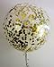 36 Inch Confetti Balloon Jumbo Confetti Latex Balloon Filled with Confetti · 2 Pieces (Golden Spot)