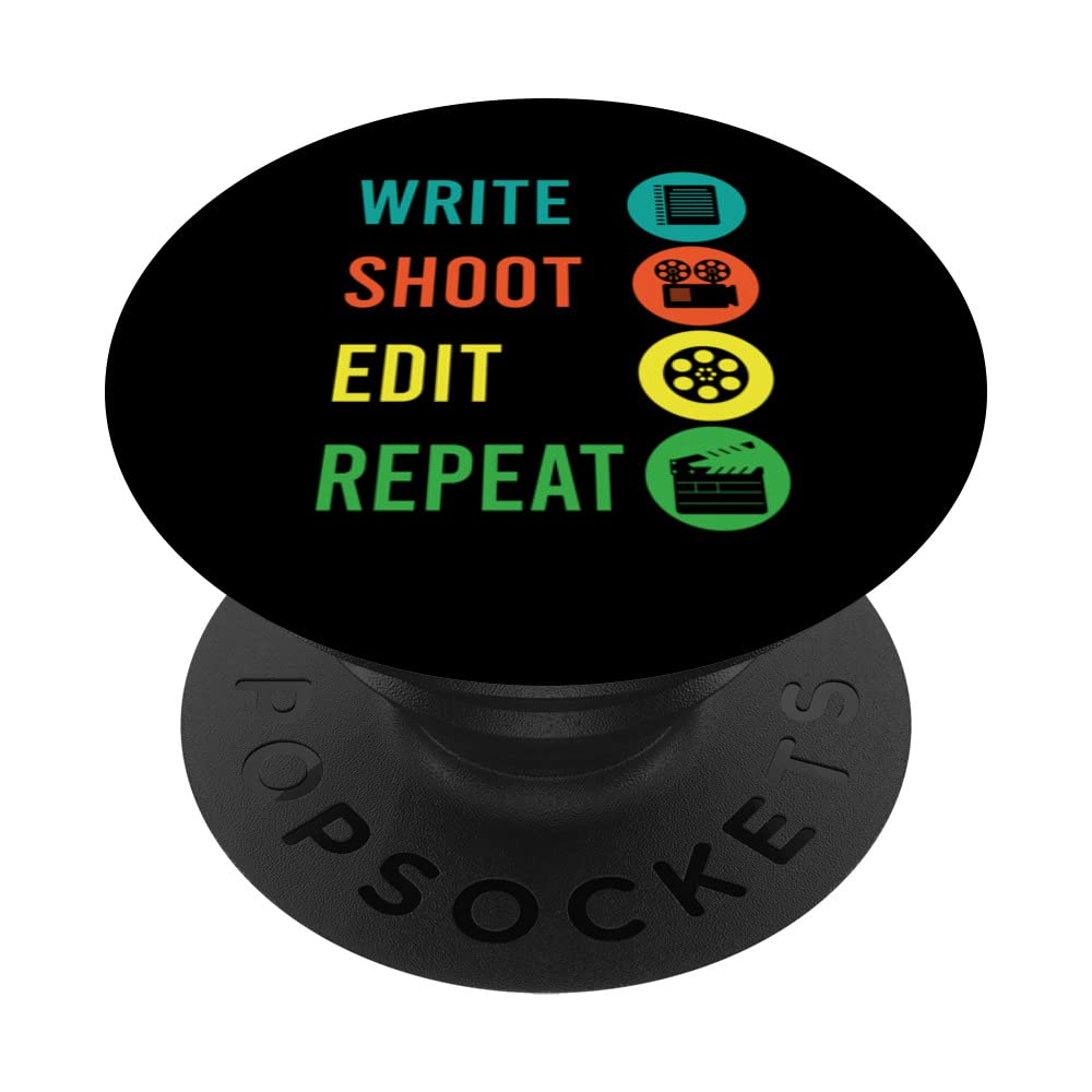 Write Shoot Edit Repeat Director Movie TV Show Producer PopSockets Swappable PopGrip