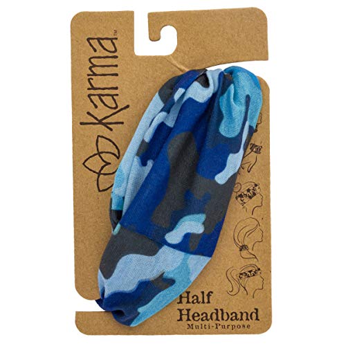 Karma Gifts Half Headband, Blue Camo