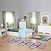 Greencherry Decorative Ground Wallpaper Nursery Room Decal Floor Hopscotch Game Sticker Children for Fun (Blue)