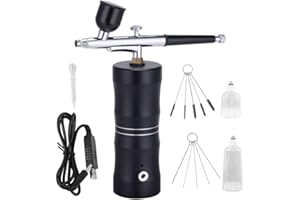 Aepto Airbrush for Nails Cordless Portable Airbrush Kit with Compressor 36 Psi High Pressure Rechargeable Air Brush Machine with 0.3mm Nozzle for Nail Art, Makeup, Painting, Cake Decor