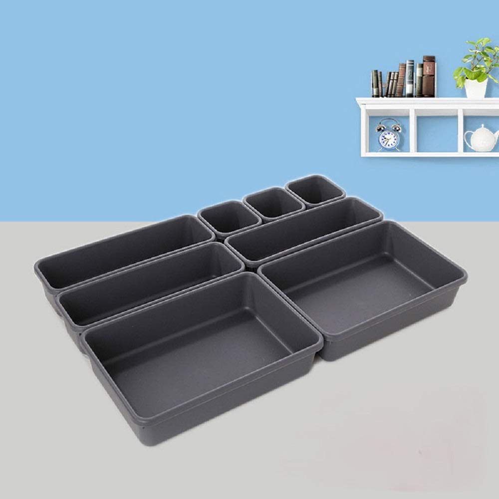 Krismya Junk Desk Drawer Organizer Tray Dividers Set Of 8