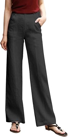 petite linen beach pants