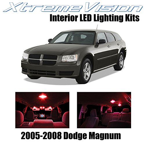 XtremeVision Dodge Magnum 2005-2008 (7 Pieces) Red Premium Interior LED Kit Package + Installation Tool