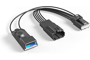 Dongar Dashcam Power Adapter (5-pin Type F) for Select Ford Vehicles. Compatible with Mach-E, Bronco Sport, Explorer and More. Built-in USB Power Source, Connects to Rearview Mirror, Easy to Install