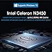 N34 Fanless Mini PC Desktop 6G, Windows 10 Pro 64-Bit/ 6GB/64GB, Support M.2 SSD, Intel Celeron N3450 (up to 2.2 GHz) HD Graphics 500, 4K/ 1000M LAN/ 2.4G+5.8G WiFi [Dual Output - HDMI&VGA]