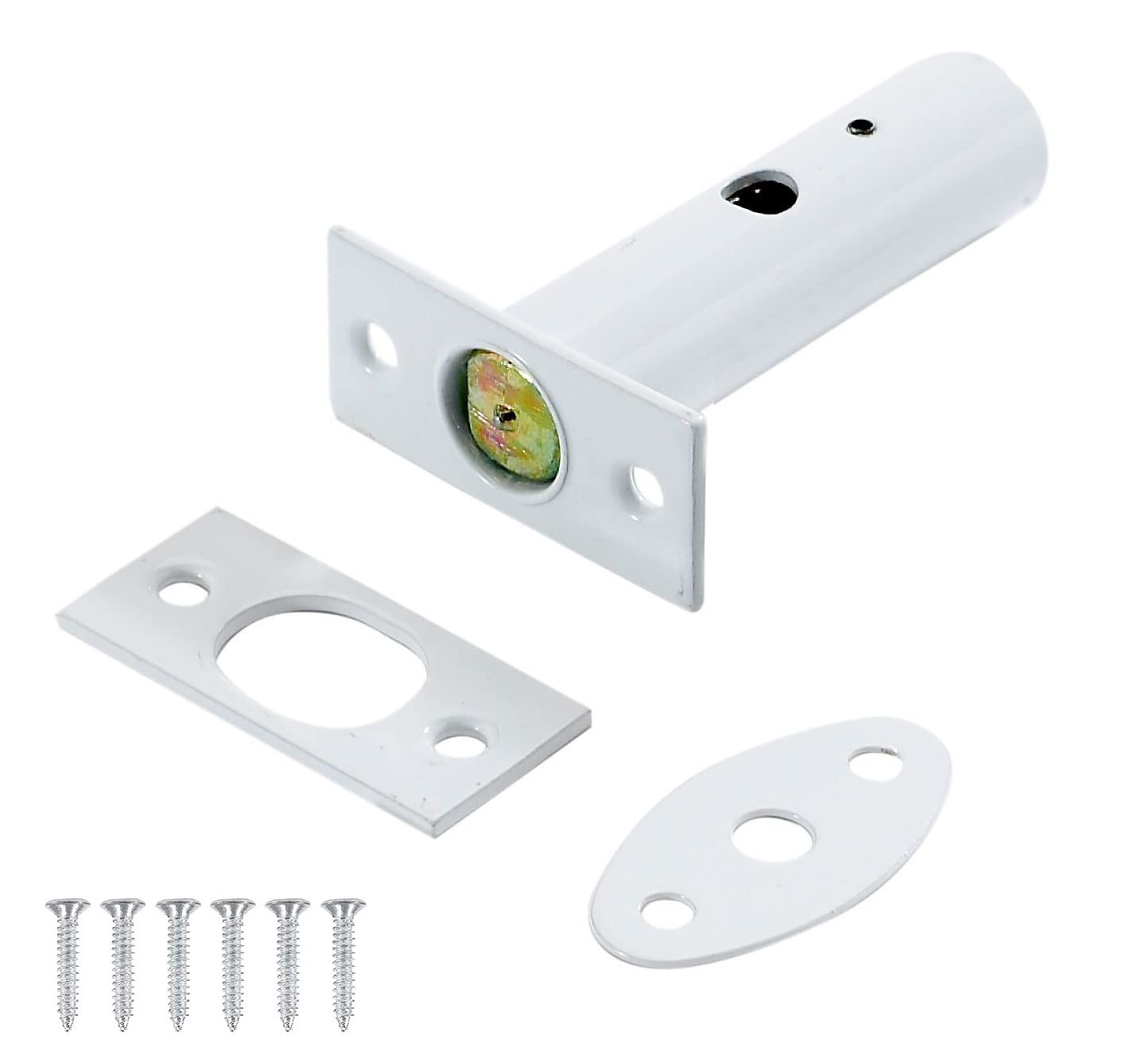 TERF® Heavy Duty White 55mm Mortice Door Window Rack Bolt Security Lock Bolt with Fixing Screws - Pack of 1