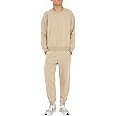 Haloumoning Boys 2 Piece Outfits Sweatsuit Kids Crewneck Sweatshirt and Elastic Waist Sweatpants Set 5-14 Years