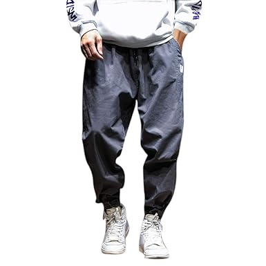 pantaloni larghi neri uomo