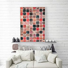 SIGNFORD Framed Canvas Home Artwork Decoration Golden Abstract...