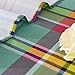 JIATER Modern Plaid Table Cloth Spillproof Polyester Fabric Round Tablecloth (70
