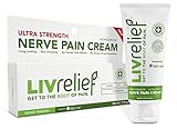 LivRelief Ultra Strength Natural Nerve Relief Cream - Homeopathic, Long Lasting Temporary Relief From Shooting Pain Like Pinched Nerves. Fast and Effective. Non Irritating.