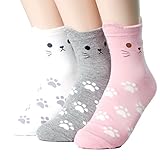 Evei 3pack Cute Cats Socks Women's Made in Korea Cotton