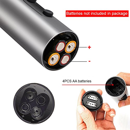 image for JDWAY Wine Opener Gift Set Battery Operated Corkscrew, Foil Cutter, Va