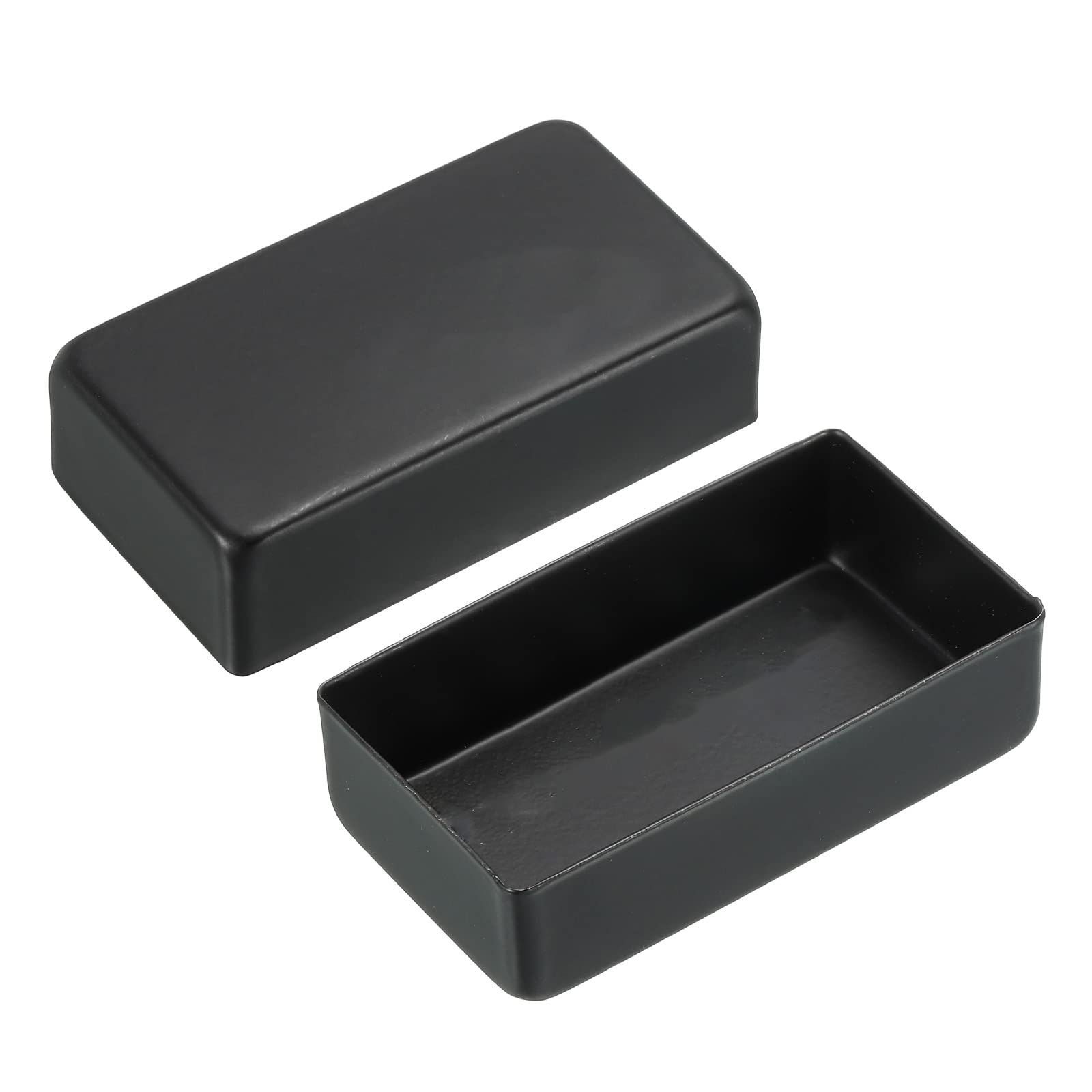 PATIKIL Guitar Pickup Cover No Hole Double Coil Brass Pickup Cover for Electric Guitar Black 2 Pack