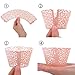 Heetly 200pcs Cupcake Wrappers Filigree Artistic Bake Cake Paper Cups Lace Laser for Wedding Party Birthday Decoration(White)