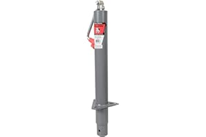 Bulldog 155033: Round Trailer Jack, A-Frame, 2,000 Lbs. Lift Capacity, Topwind, Bolt-On, 15 Inch Travel