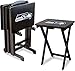 Imperial Officially Licensed NFL Merchandise: Foldable Wood TV Tray Table Set with Stand