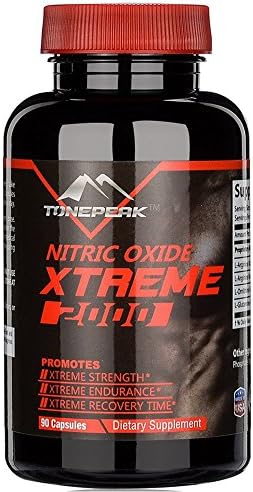 Tonepeak Nitric Oxide (90 Capsules) - 4 In One L-Arginine Blend, Muscle Growth, Faster Recovery, Increase Stamina