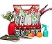 9-Piece Garden Tools Set with Gloves and Colorful Tote – Gardening Hand Tools Kit with Storage Bagthumb 3