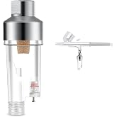 Airbrush Moisture Trap, 1/8" BSP In-Line Filter, Oil Water Separator | Removes moisture &amp; oil from compressed air, Compact in-line design , Fits all 1/8" BSP airbrushes