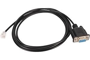 RS232 to RJ11 RJ12 Cable 5.9ft, RS232 DB9 Pin Female to RJ11 RJ12 6P6C LAN Serial Console Cable for Sevo Drive Leadshine Step