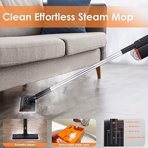 Steam Mops, Moolan MultiFunctional Floor Steamer for Cleaning Hardwood