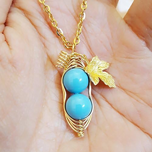 Gold Leaf Swarovski Birthstone Pearl for DEC Peapod Necklace, Zircon 2 Peas in a Pod Necklace, Best Friend Gift, Birthday Gift (DEC)