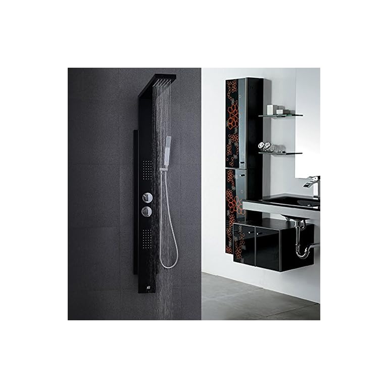 KES SUS 304 Stainless Steel Thermostatic Shower Panel 5Function