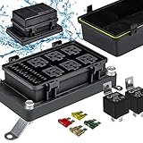 12V Auto Waterproof Fuse Relay Box Block Kit [6