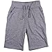 Men's Sweat Style Long Athletic Shorts (Light Grey, Large)
