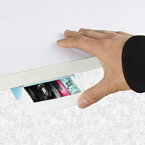 BCP Self-adhesive Pencil Tray Drawer Pop-up Pencils, Pens Storage Drawer Organizer Under Desk Holder