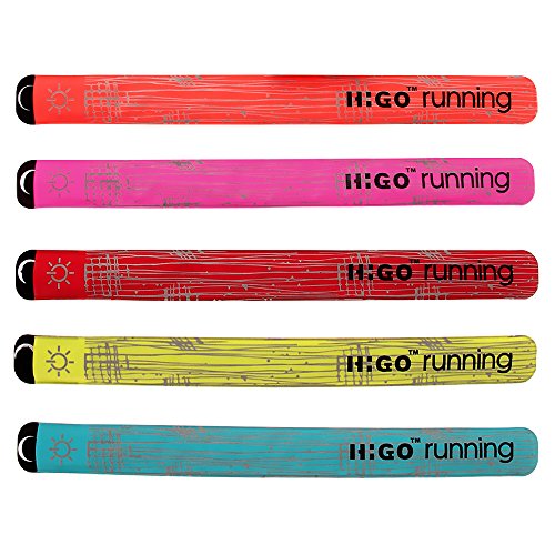 Higo LED Light up Armband, Water Resistant Glowing LED Slap Bracelet with Reflecive Printing, Safety Road Sign for Running, Jogging, Cycling(Red-Design Ⅲ) - Thumbnail 5